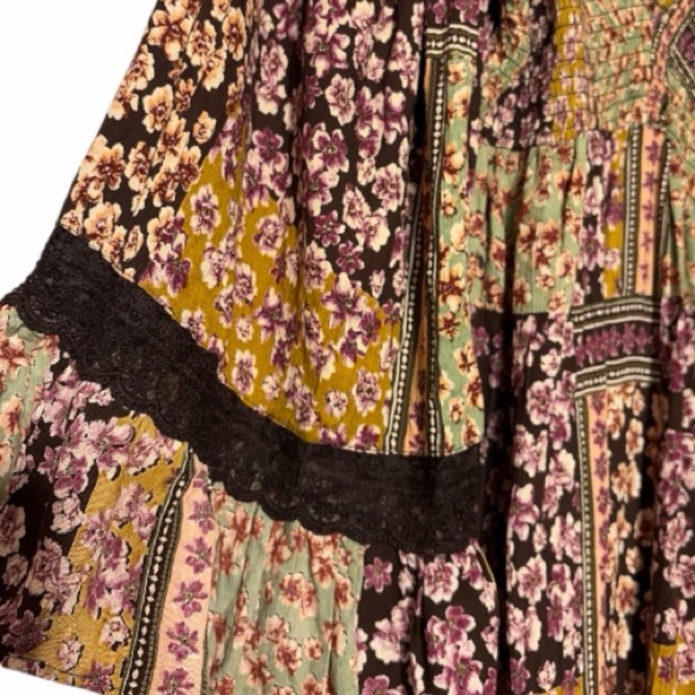 Angie Smocked Bust Bell Sleeve Maxi Dress romantic whimsical boho chic - Picture 6 of 6